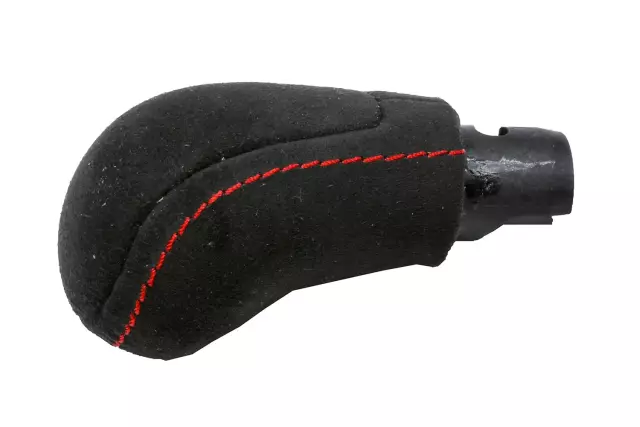Manual Transmission Shift Lever Knob, Black with Red Stitching