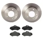 Brembo low-met brake pad and standard solid  brake disc kit