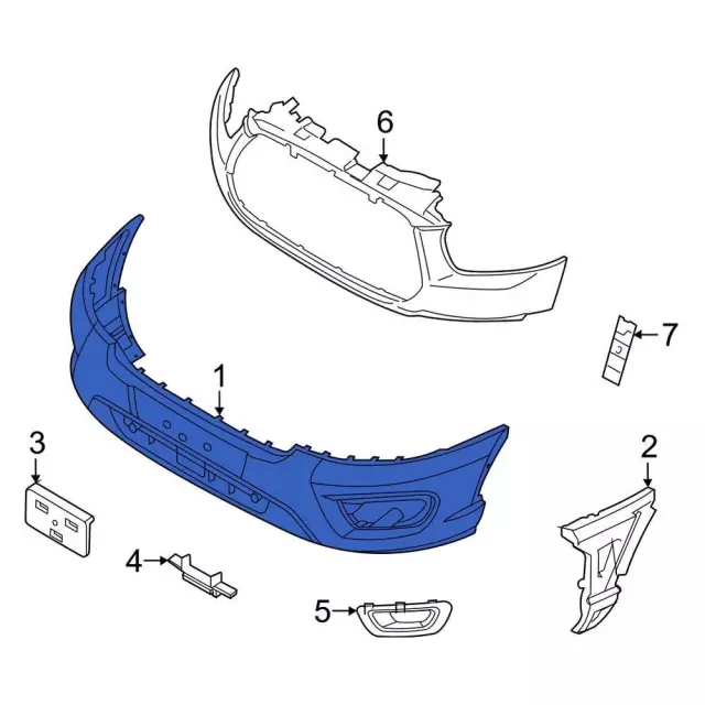 LK4Z-17757-AB - Bumper Cover 2020-2026 Ford | Ford OEM Parts Direct