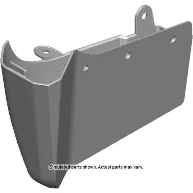 Black Rear Driver Side Tire Front Air Deflector