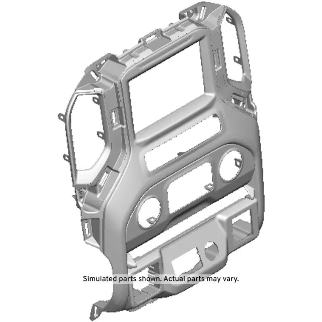 Black Instrument Panel Radio Front Trim Plate