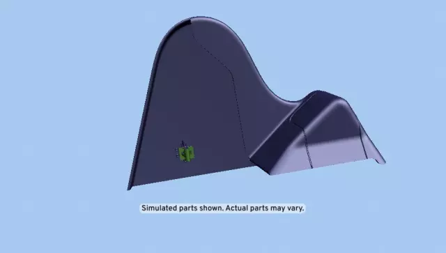 Ebony Rear Driver Side Seat Hinge Finish Cover