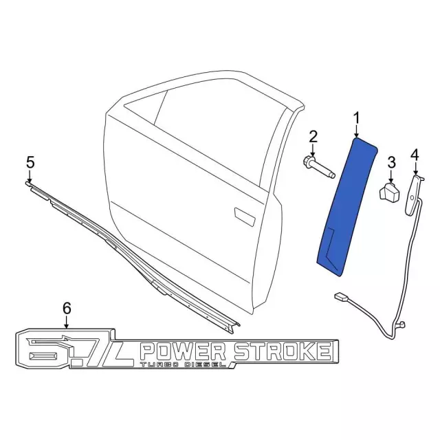 FL3Z-1520555-SG - Door Applique - | Eastgate Ford Parts