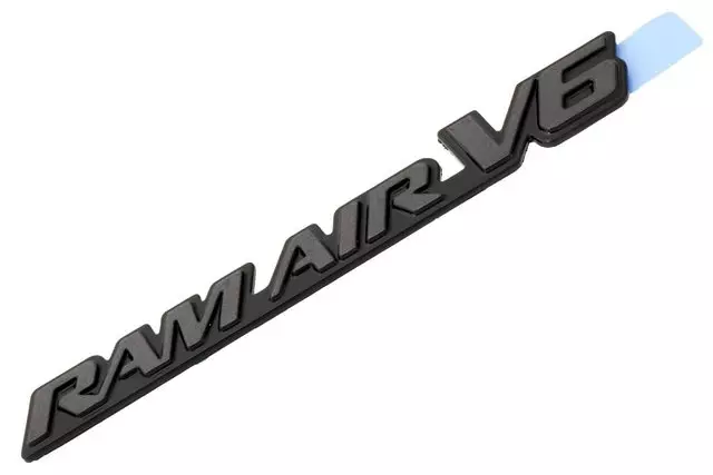 Dark Argent Metallic Front Fender Ram Air V6 Emblem