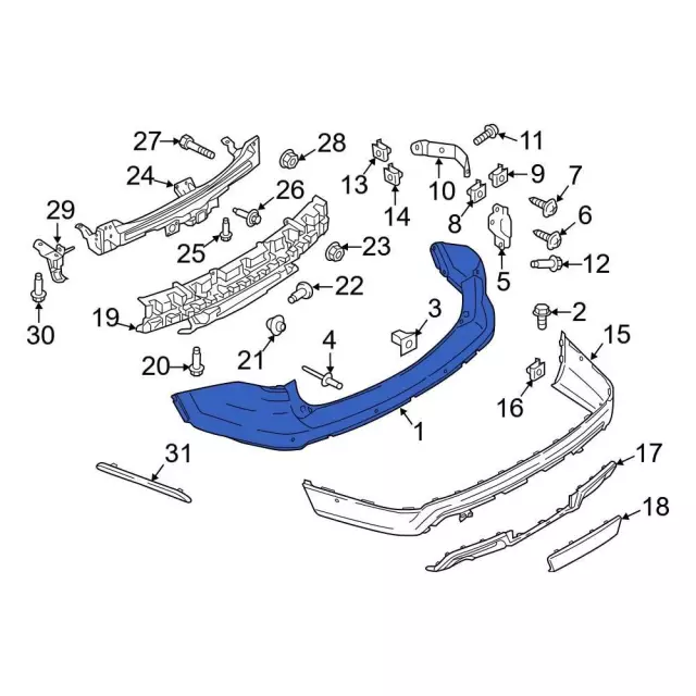 FB5Z-17F828-A Lower Cover fb5z17f828a | Fairway Ford OEM Parts