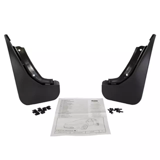 4-Piece Front & Rear Mud Flaps / Splash Guards For 2011-2019 Ford Fiesta – Black PP Plastic Kit By Autopuppy