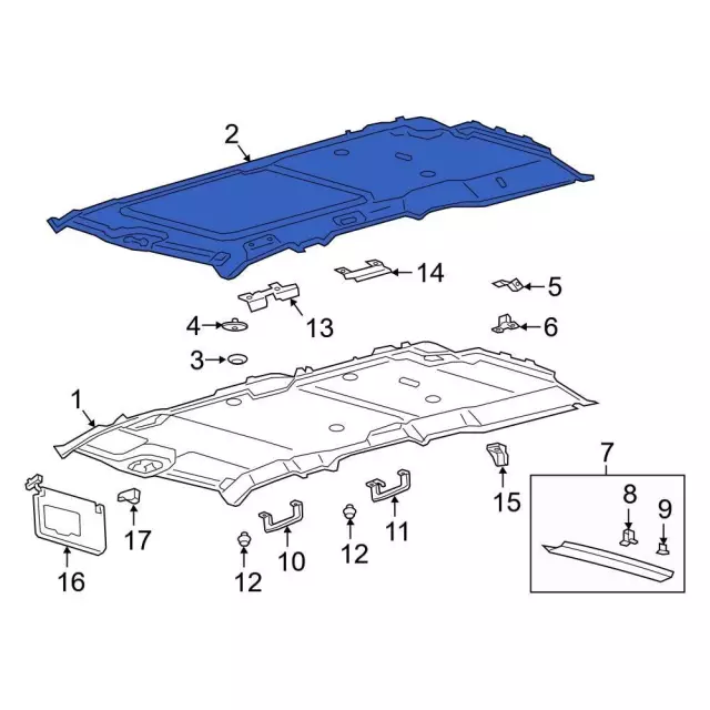 NL1Z-7851944-GA - Headliner 2022-2024 Ford Expedition | Ford Parts