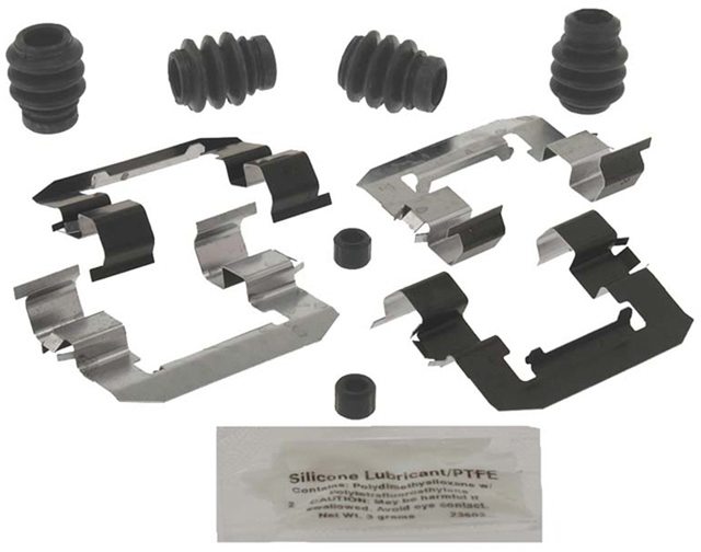 Front Disc Brake Caliper Hardware Kit with Clips, Seals, Bushings, and Lubricant 19264220