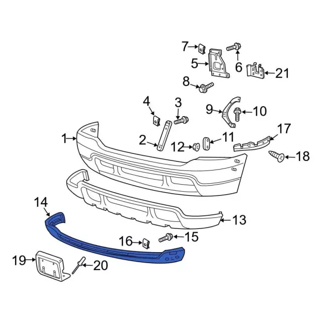 3C3Z-17626-AAA - Valance Panel 2001-2004 Ford | Ford Parts Direct