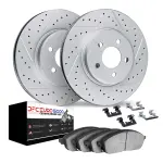 DFC Geoperformance Rotors-D/S w/ EURO 5000 Ceramic Brake Pads w/ Hdwr