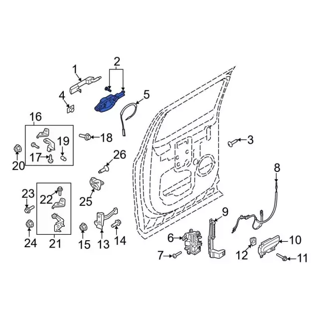 NL3Z-1526685-F - Handle Base 2021-2025 Ford | Ford Parts Direct