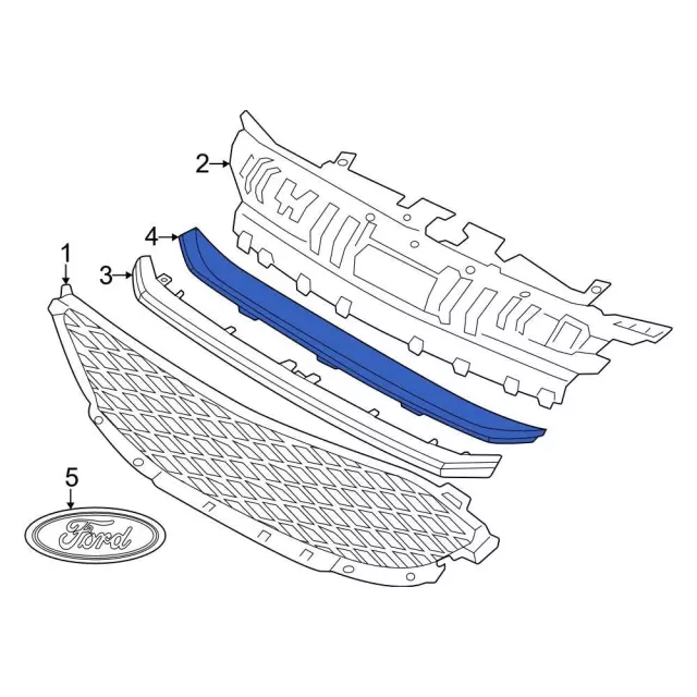 PJ6Z-17D957-B - Grille Molding 2023-2025 Ford Escape | Online Ford
