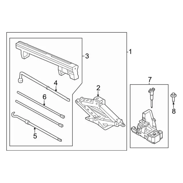 ML3Z-17080-F - Jack Assembly - 2021-2025 Ford F-150 | Eastgate