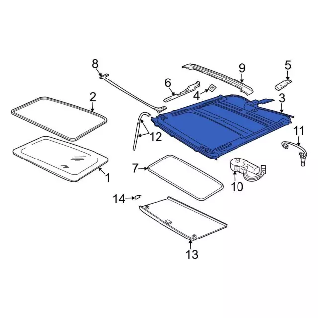 9L1Z-7851070-B - Sunroof Frame 2007-2017 Ford | Ford Parts Direct