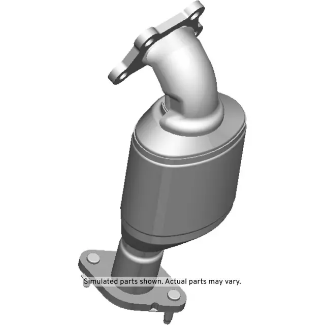 3-Way Catalytic Converter with Flanges, Gasket, and Studs