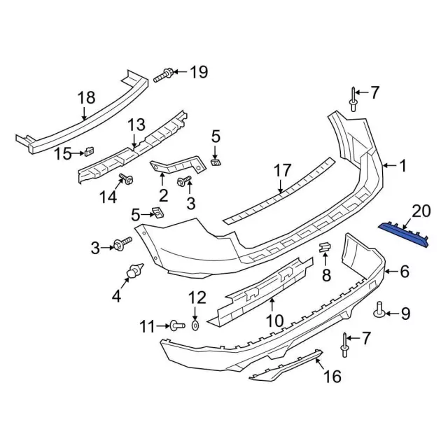 LB5Z-13A565-B - Reflector Panel 2020-2025 Ford | Ford Parts Direct