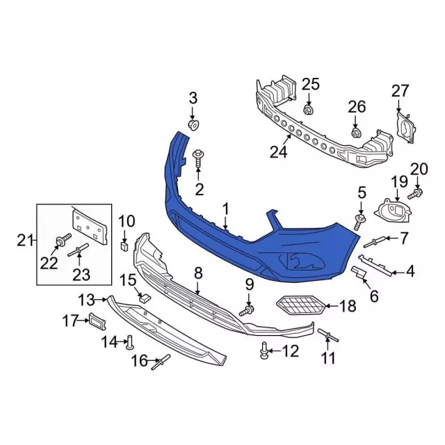 GJ5Z-17757-APTM - Bumper Cover - 2017-2019 Ford Escape | Eastgate