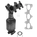 Catalytic Converter with Integrated Exhaust Manifold