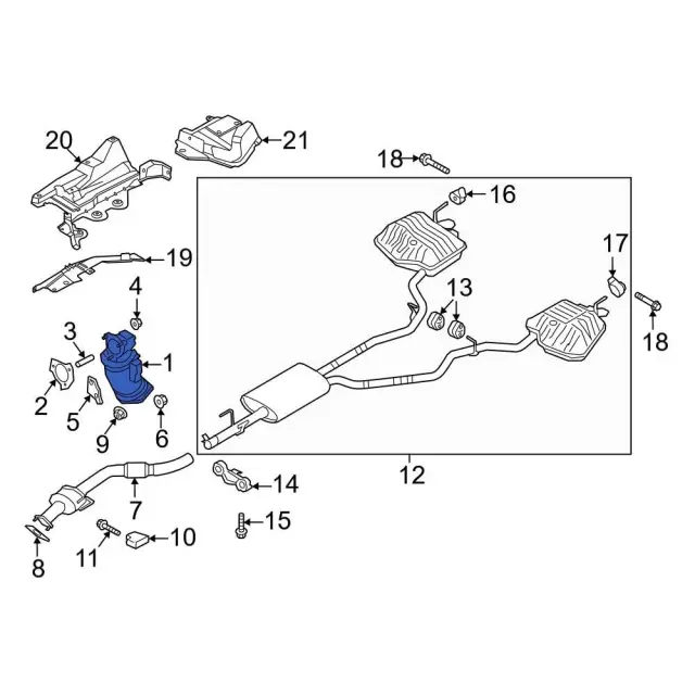 n1mz5e212a - Ford Catalytic Converter | Levittown Ford Parts