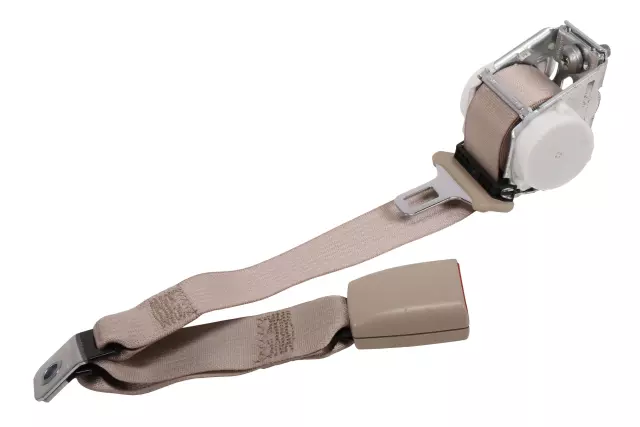 Light Neutral Rear Center Seat Belt with Retractor
