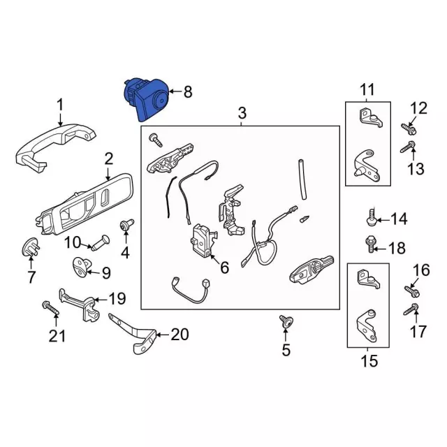 lb5z7821991a - Ford Door Lock Cylinder | Levittown Ford Parts