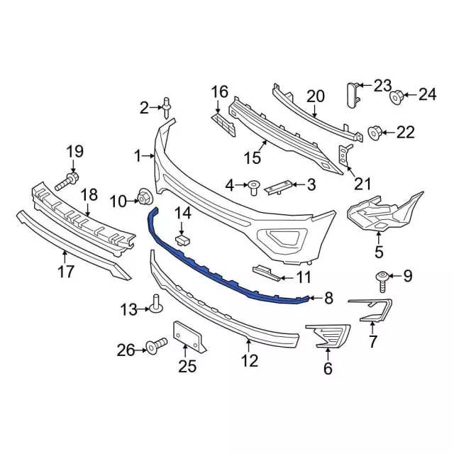 JL1Z-17K835-DB - Bumper Cover 2018-2021 Ford Expedition | Ford