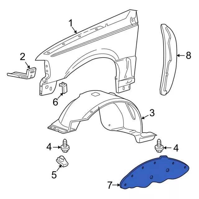 Front Left Fender Splash Shield For 1998-2008 Ford Ranger – AM Autoparts