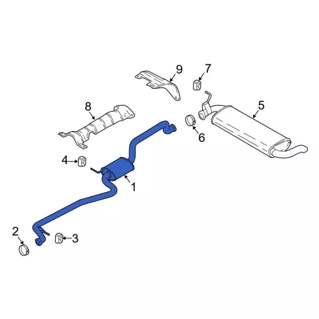 GN1Z-5230-AF - Muffler & Pipe - 2018-2022 Ford EcoSport | Eastgate
