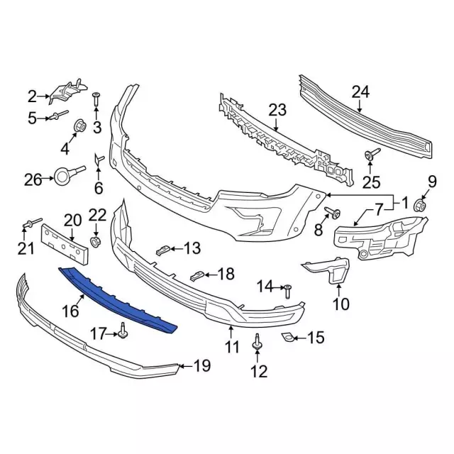 Bumper Trim Sets For 2018-2019 Ford Explorer Front Left & Right