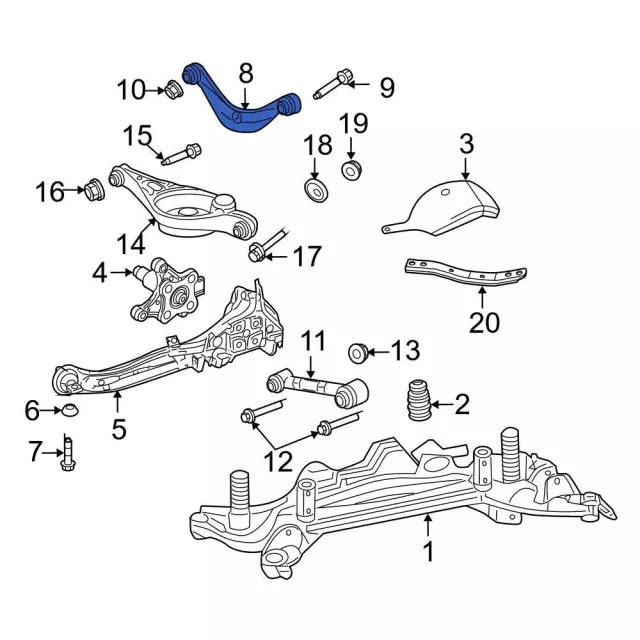 AE5Z-5500-A - Upper Control Arm 2006-2012 Ford | Ford Parts Direct