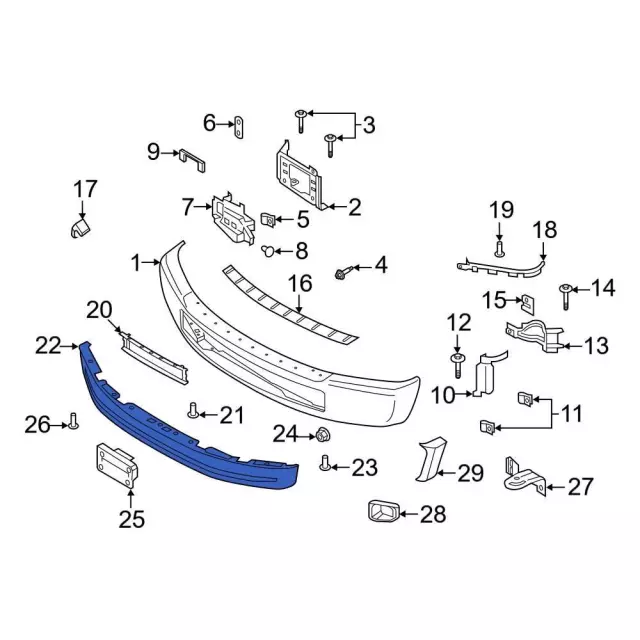 LC3Z-17626-AA - Valance Panel 2020-2022 Ford | Ford Parts Direct