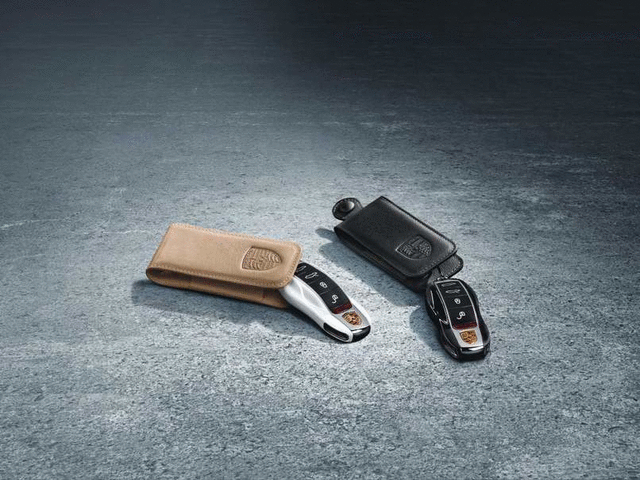 Key Pouch In Leather - Luxor Beige