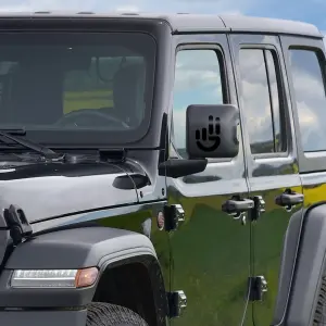 Jeep Wave Smile Hand Graphic, Gloss Black, sold by Visco