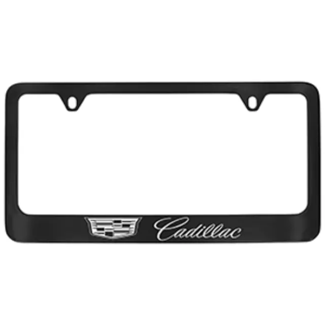 License Plate Frame, Wide Base, Black