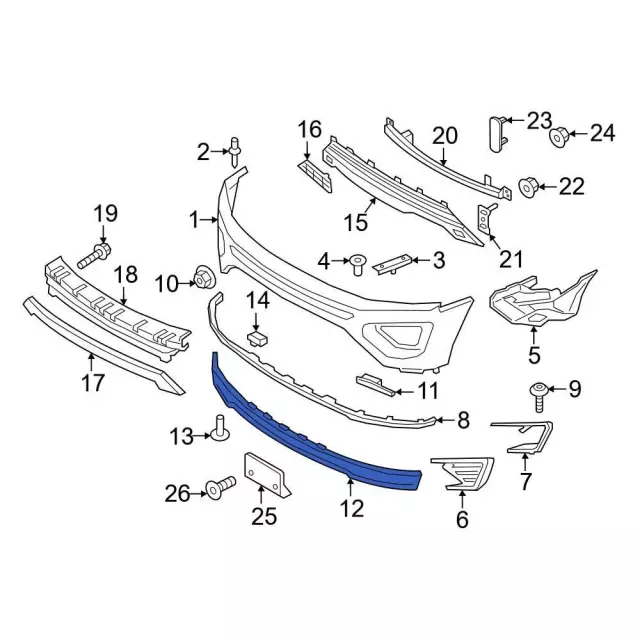 2018-2021 Ford Expedition Valance Panel JL1Z-17626-AA | TascaParts.com