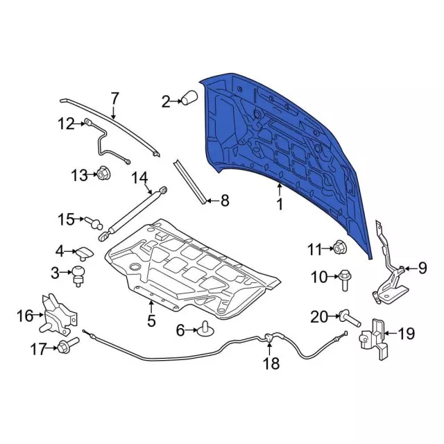 JL1Z-16612-A - Hood Panel 2018-2024 Ford Expedition | Ford Parts