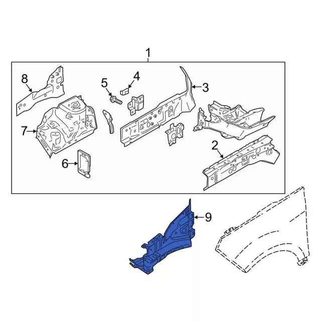 GN1Z-16154-B - Upper Rail 2018-2022 Ford EcoSport | Ford Parts Direct