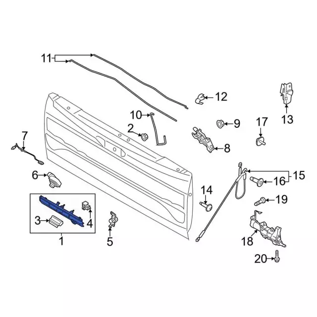 ML3Z-9943400-DB - Tailgate Handle 2021-2026 Ford | Ford Parts Direct