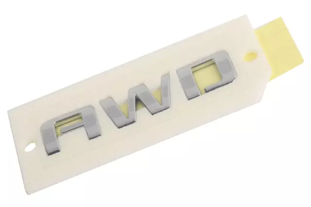 Exterior Bright Chrome Driver Side Liftgate Transmission Name Plate