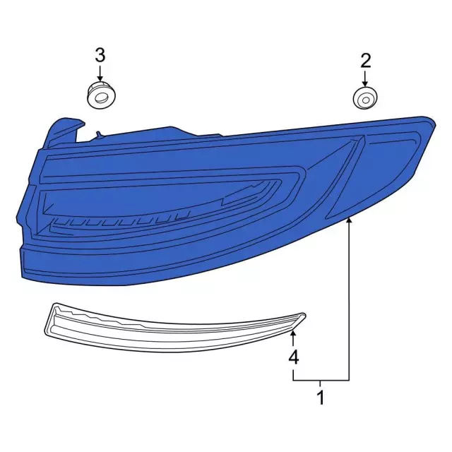 HS7Z-13405-J - Tail Light Assembly 2017-2020 Ford | Ford Parts Direct
