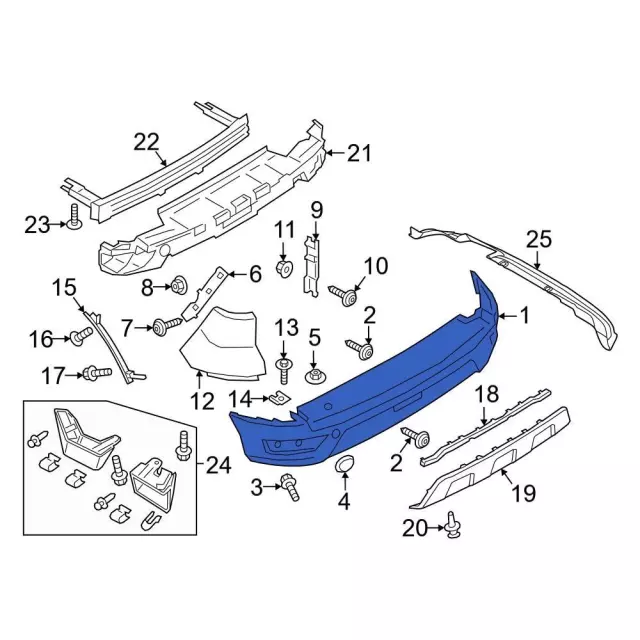 GN1Z-17757-LC - Bumper Cover 2018-2022 Ford EcoSport | Ford Parts