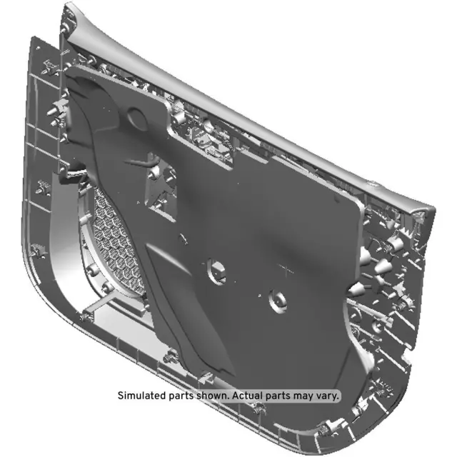 Medium Titanium Front Driver Side Door Trim