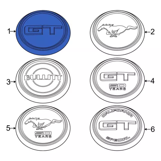 2016-2017 Ford Mustang Deck Lid Decal GR3Z-7620000-CA | OEM