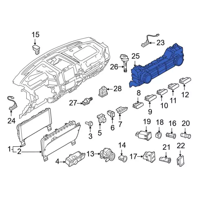 2021-2023 Ford F-150 Dash Control Unit ML3Z-19980-K | OEM Parts Online