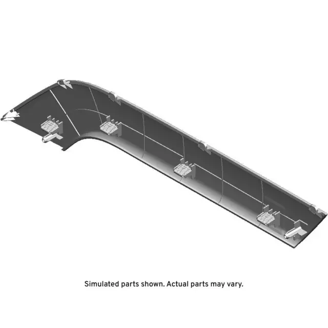 Jet Black Front Driver Side Door Armrest Cover Trim