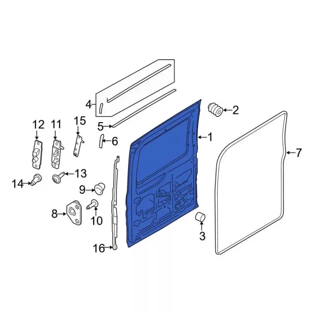 NK4Z-6124622-F - Door Assembly Hinged Side Loading 2020-2026 Ford