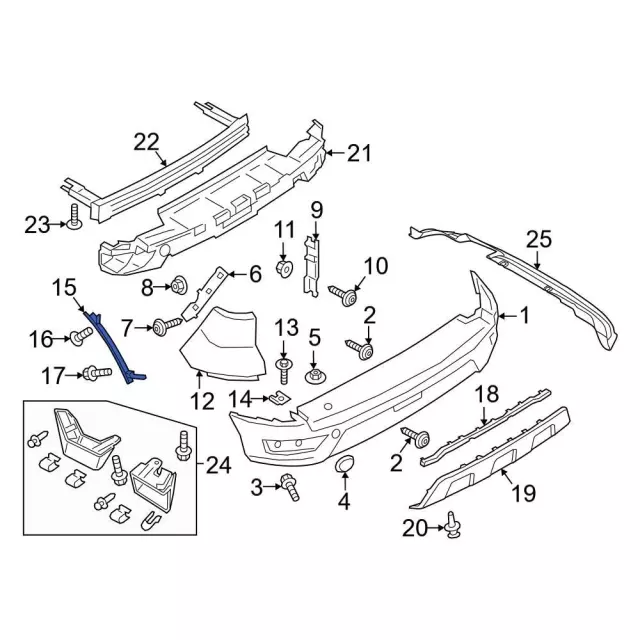 GN1Z-17F774-L - End Cap Molding 2018-2022 Ford EcoSport | Ford