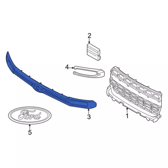NZ6Z-8200-ABPTM - Grille Molding - 2022-2024 Ford Maverick