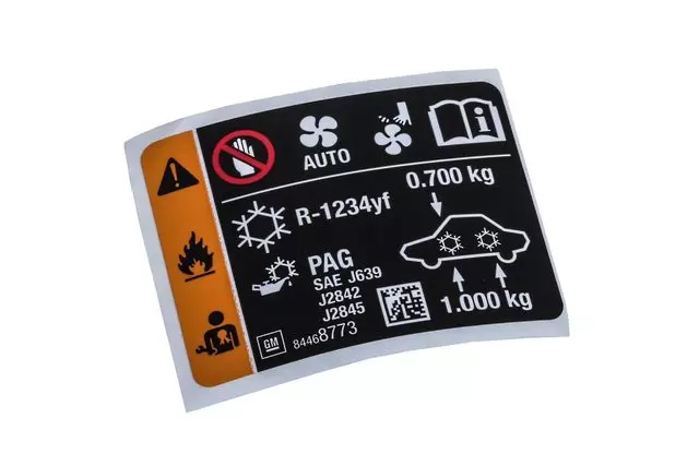 OEM NEW 2019 GM GMC Acadia Fan Label A/C REFRIG REFRIG & FAN BLADE WRNG 84468773