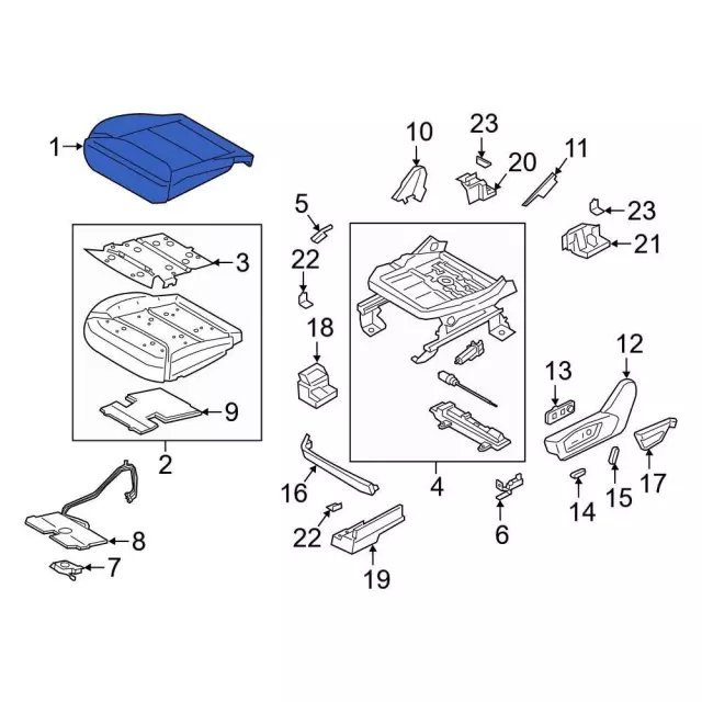Genuine Ford Cover Assembly Seat Cushion MB5Z-7862901-GC